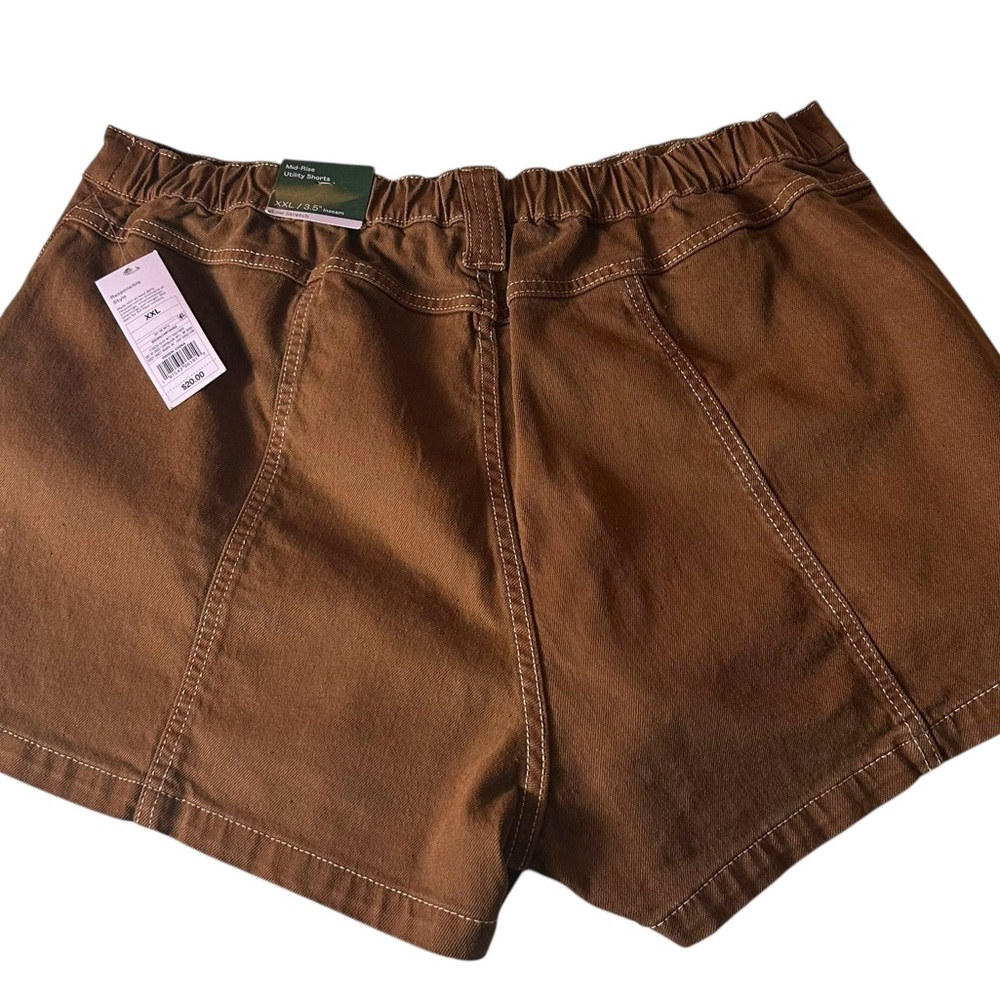 Mid-Rise Utility Shorts Brown - Picture 13 of 16